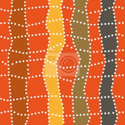 Papier peint à motif  Aborigenes Chèques
