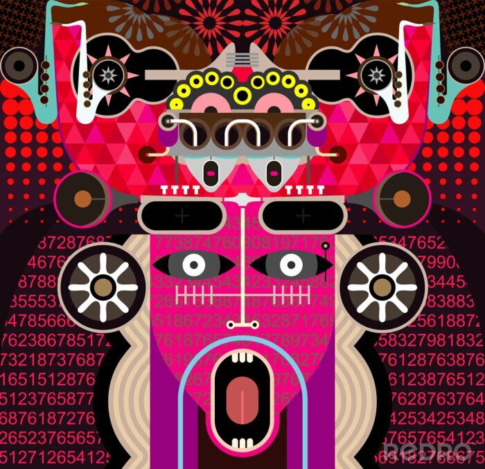 Papier peint à motif  Abstract Art graphique - illustration vectorielle