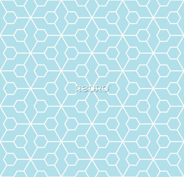 Papier peint à motif  abstract geometric hexagon minimal seamless pattern print