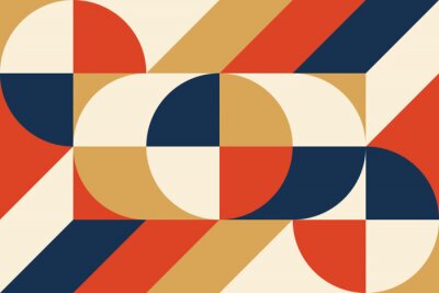 Papier peint à motif  Abstract vector geometric pattern, background design in Bauhaus style, for web design, business card, invitation, poster, cover.