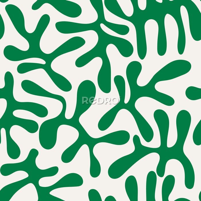 Papier peint à motif  Abstraction moderne verte