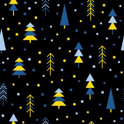 Papier peint à motif  Abstrait arrière-plan de forêt sans soudure. Couverture dessinée à la main simple enfantine