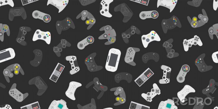 Papier peint à motif  Accessoires pour jeux vidéo