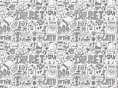 Papier peint à motif  Aimons les animaux