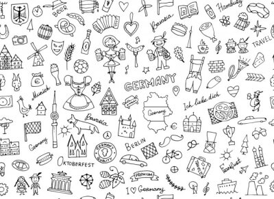 Papier peint à motif  Allemagne, éléments de conception. Modèle sans couture