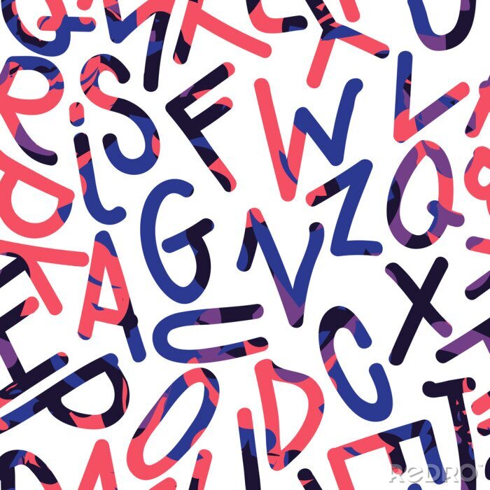 Papier peint à motif  Alphabet mural pour jeunes