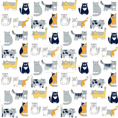 Papier peint à motif  Amis de chat