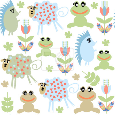 Papier peint à motif  animaux