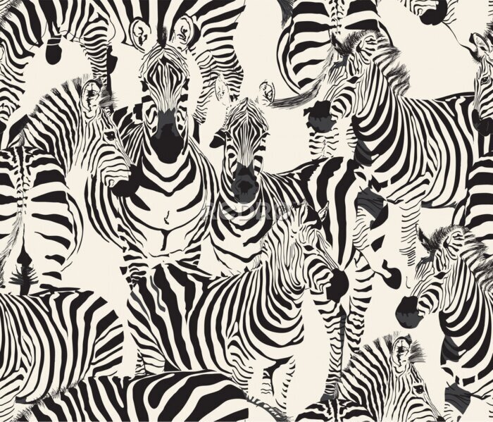 Papier peint à motif  Animaux sauvages safari