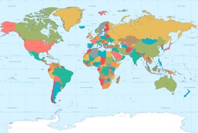 Appartement Couleurs Carte du monde