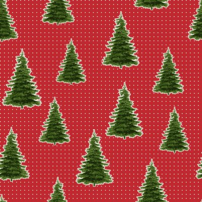 Papier peint à motif  Arbres au contour blanc