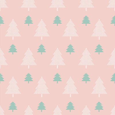 Papier peint à motif  Arbres délicats aux couleurs pastel