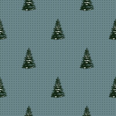 Papier peint à motif  Arbres la nuit