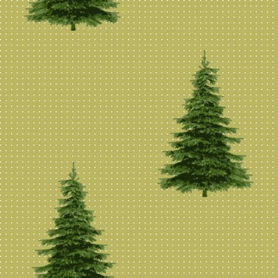 Papier peint à motif  Arbres réalistes sur fond beige