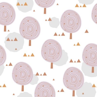 Papier peint à motif  Arbres subtils - pour les enfants