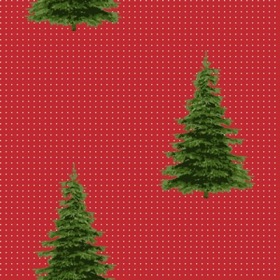 Papier peint à motif  Arbres sur fond rouge