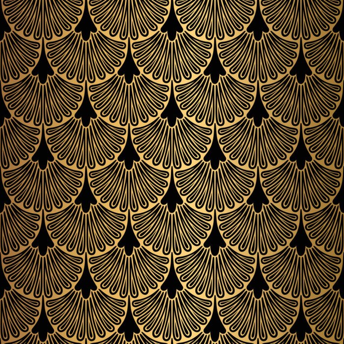 Papier peint à motif  Art nouveau art déco, élégance classique