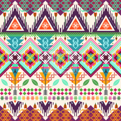 Papier peint à motif  Art tribal aztèque