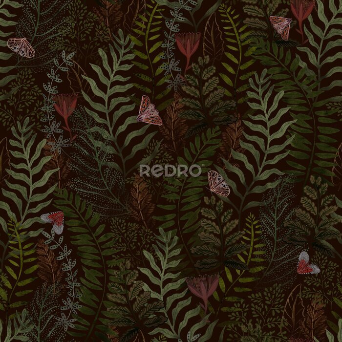 Papier peint à motif  Au fond de la forêt