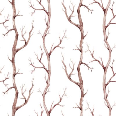 Papier peint à motif  Automne sur fond blanc