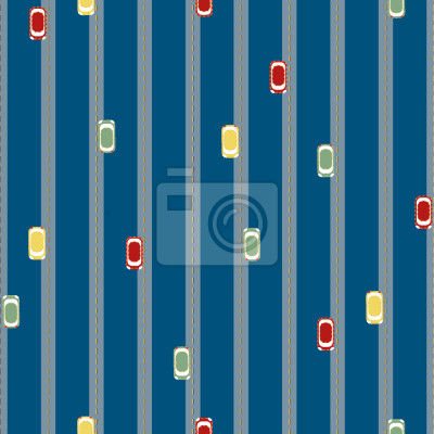 Papier peint à motif  autoroute minuscule