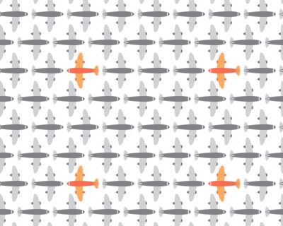 Papier peint à motif  Avion, seamless, avion, commercial, vol