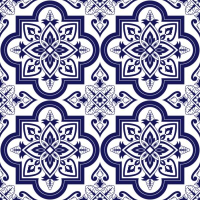 Papier peint à motif  Azulejos portugais