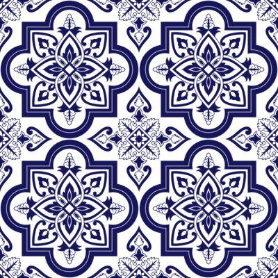 Papier peint à motif  Azulejos portugais