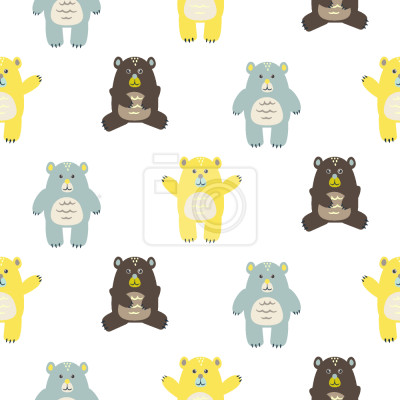 Papier peint à motif  Baby Bears for Cuddle