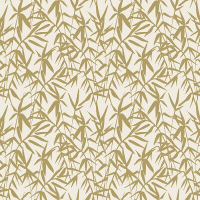 Papier peint à motif  Bambou aux couleurs terreuses