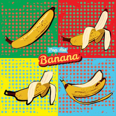 Bananes pop art multicolore