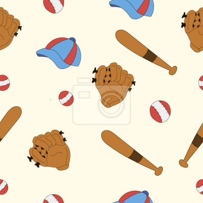 Papier peint à motif  Base-ball