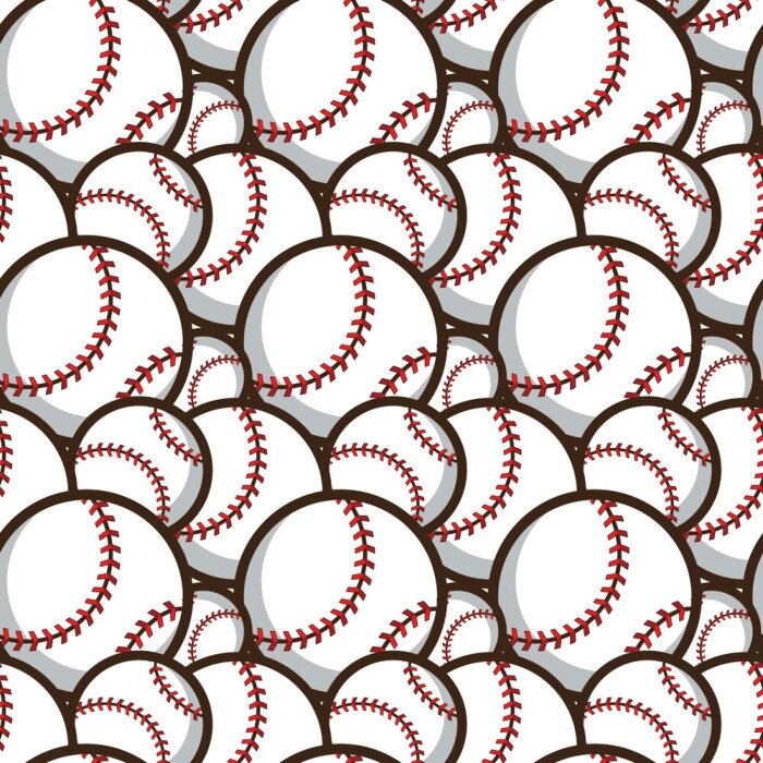 Papier peint à motif  Baseball, seamless, modèle