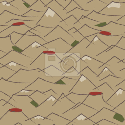 Papier peint à motif  Basses montagnes en marron