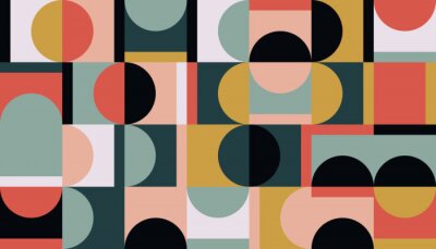 Papier peint à motif  Bauhaus Abstract Vector Composition Design