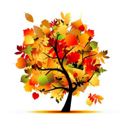 Bel arbre d'automne pour votre conception