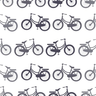 Papier peint à motif  bicycle Seamless Pattern wallpaper background vector