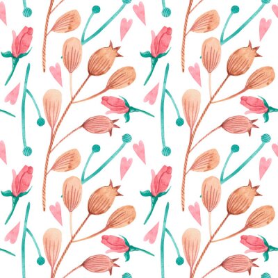 Papier peint à motif  Botanique romantique