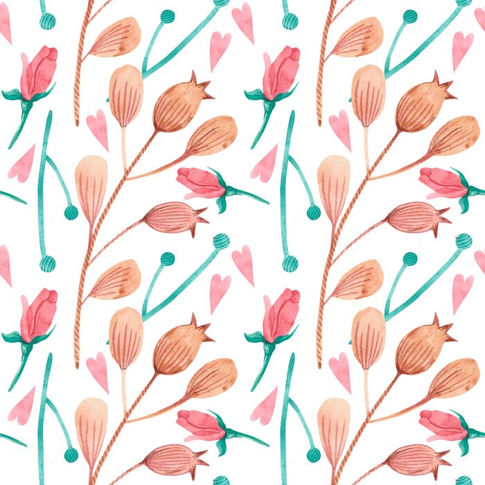 Papier peint à motif  Botanique romantique