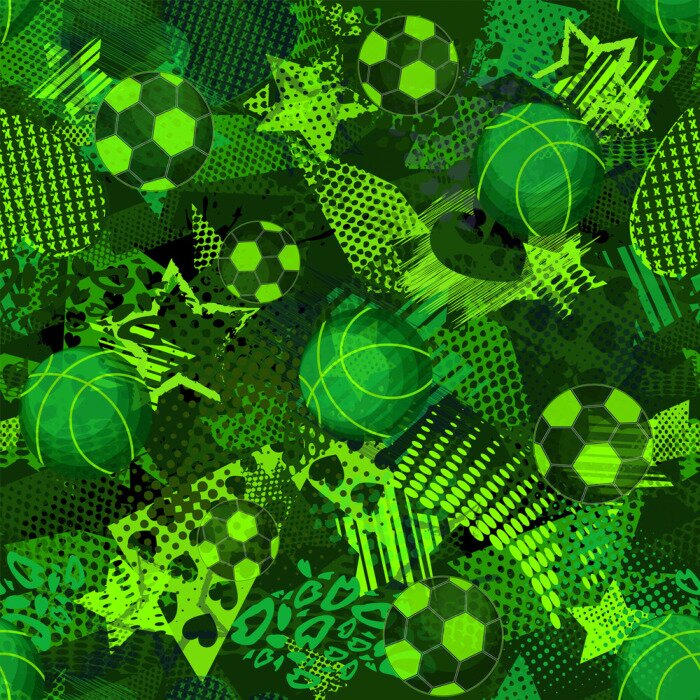 Papier peint à motif  boules sur un fond abstrait