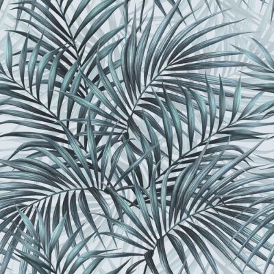 Papier peint à motif  Bouquets de feuilles de palmier
