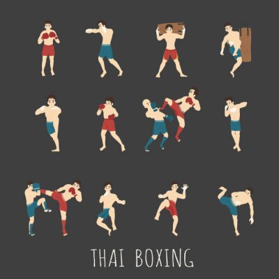 Papier peint à motif  boxe thaï
