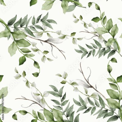 Papier peint à motif  Brindilles d'acacia dans le vent