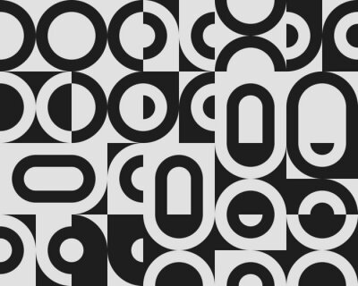 Papier peint à motif  Brutalism Design Abstract Vector Pattern
