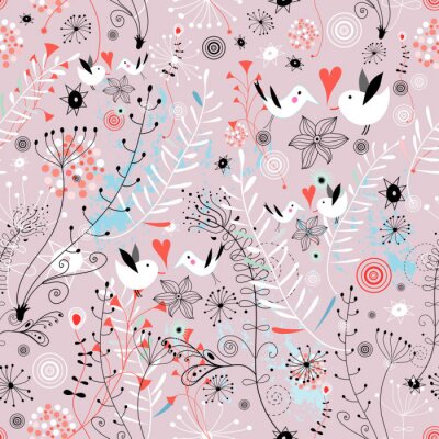 Papier peint à motif  Caché dans l'herbe