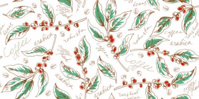 Papier peint à motif  Café aux fruits