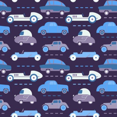 Papier peint à motif  Car pattern flat illustration seamless design