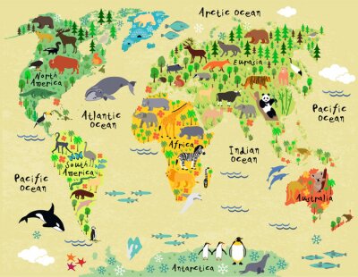 Carte des animaux pour enfants