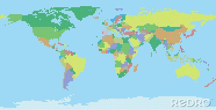Papier peint à motif  Carte du monde
