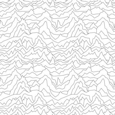 Papier peint à motif  Carte isométrique des sommets des montagnes